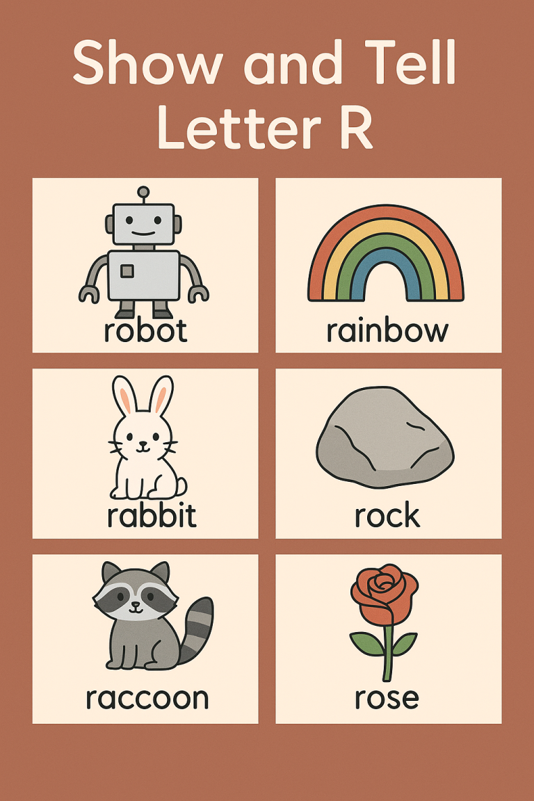 Show and Tell Letter R – Roaring Fun Ideas for Preschoolers