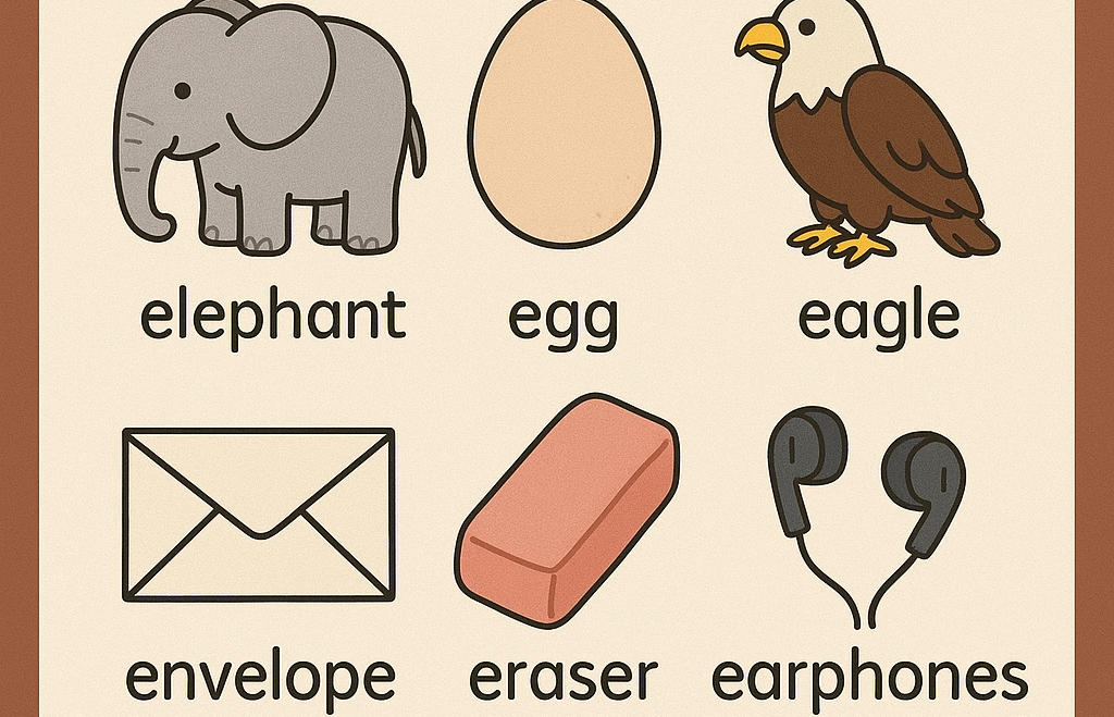 Show and Tell Letter E – Engaging Ideas and Preschool Activities