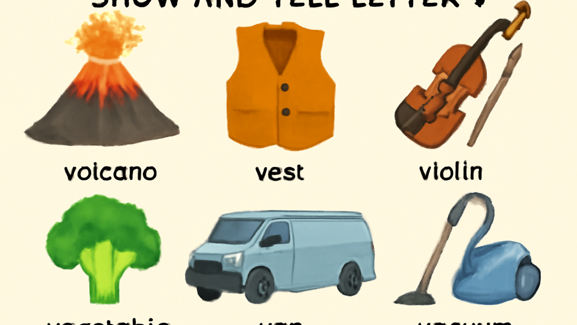 Show and Tell Letter V – Vibrant Preschool Ideas and Activities